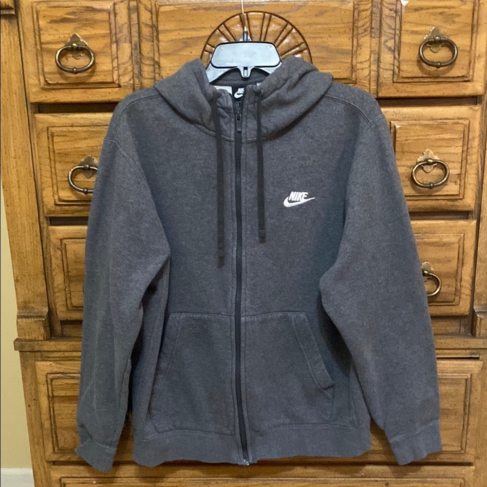 Nike Full Zip Hoodie Jacket Gray Men’s Size Medium